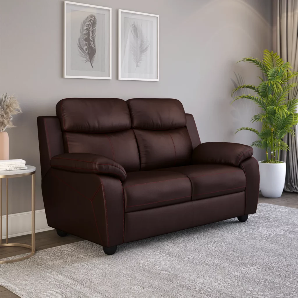 leather 2 seater sofas